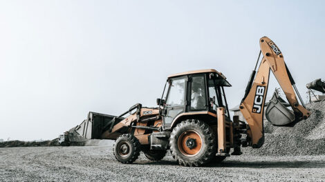 construction equipment on site conducting field services